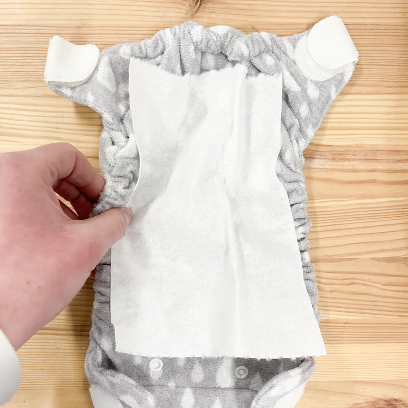 Inlegvel in wasbare luier