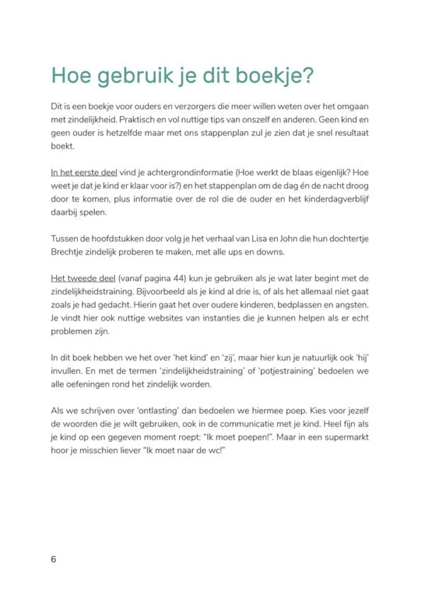 Boekje: Zindelijk, nu al